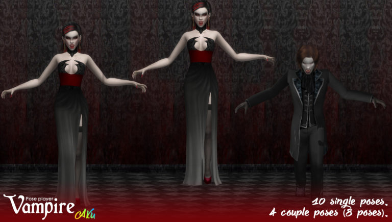 vampire pose pack sims 4 mod